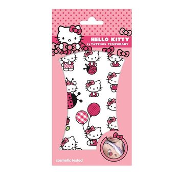 Hello Kitty 临时纹身贴 - 尺寸 20 x 10 cm (10件装)