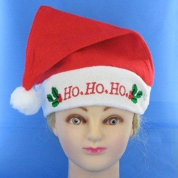 带发光灯的 “HO HO HO” 圣诞帽 (12件装)