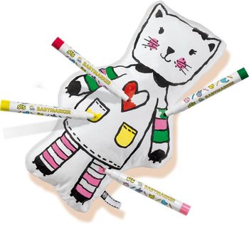 SES My First - 可涂色毛绒猫咪玩具 (1件)