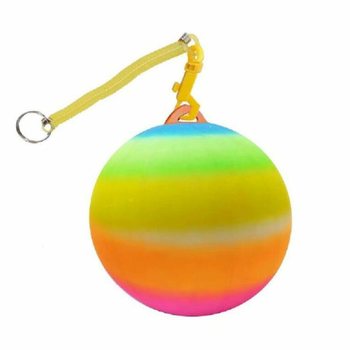 彩虹弹力球带绳子 / 蹦极球 Ø23 cm (10入)