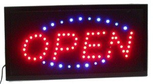LED 营业中广告招牌 - OPEN 双色