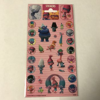 Trolls 贴纸页 - 20 x 10 厘米 (10张装)