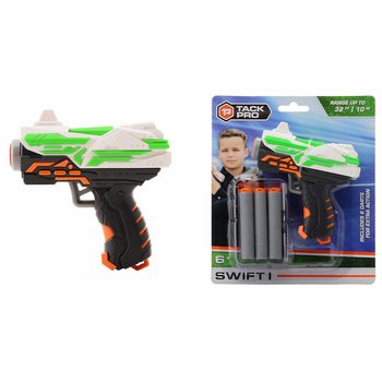 Tack Pro Swift I 玩具枪，带 6 支软标枪 - 11 厘米