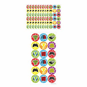 Gamer Fun 游戏玩家贴纸 - 10 张（每张 18 枚贴纸）
