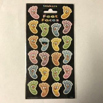 贴纸：Vrolijke Voeten / Feet Faces，尺寸 20 x 10 厘米（10 张）