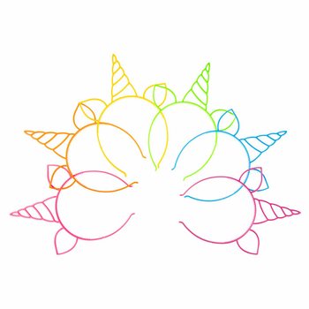 独角兽发箍，霓虹混色装（24个）