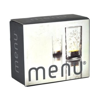 MENU - 磨砂图案茶蜡烛台，2件套 (1套)