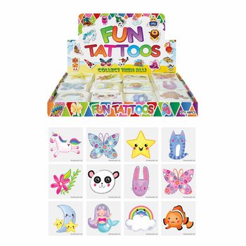 女孩纹身贴纸玩具 | 48包台面展示盒装（每包12张）