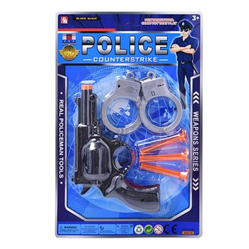 挂卡装警用玩具套装 - 2款混装 (6套)