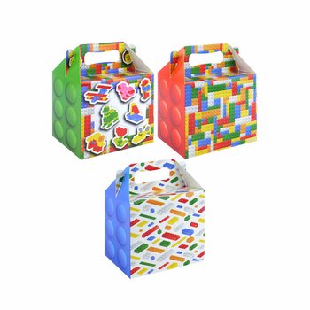 儿童套餐盒 – 积木主题 – 14 x 9.5 x 18 厘米 (24个)