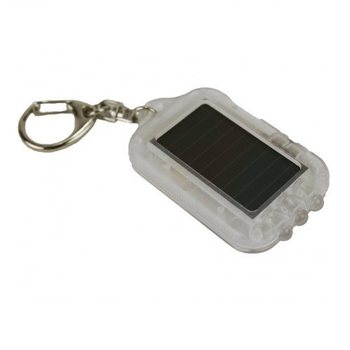 带 LED 灯的太阳能钥匙扣 - 透明 (20个)