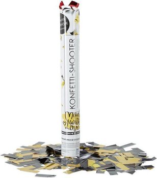 黑色-黄色纸屑礼炮 – 40 厘米 - 派对喷火器 (10支装)