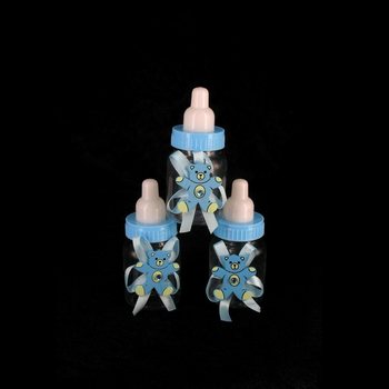 蓝色带小熊装饰奶瓶 (12个)