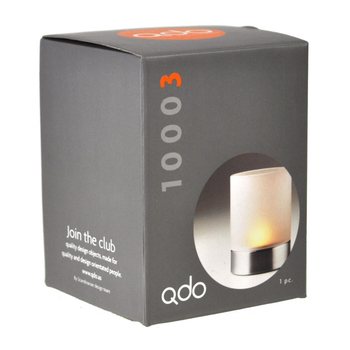 QDO - 飓风蜡烛台 不锈钢 / 磨砂玻璃 (1个)