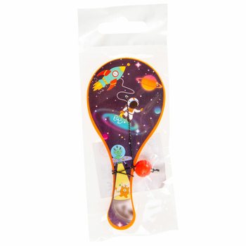 弹力球拍套件 - 带有橡皮筋球的球拍 - 太空系列 (48件装)