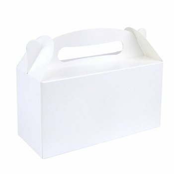 白色儿童餐盒 (Menubox) - 23x9.5x18 厘米 (12个装)