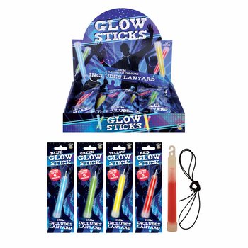 荧光棒 Glow Stick Breaklight - 15厘米带挂绳 - 混色展示盒装 (12支)