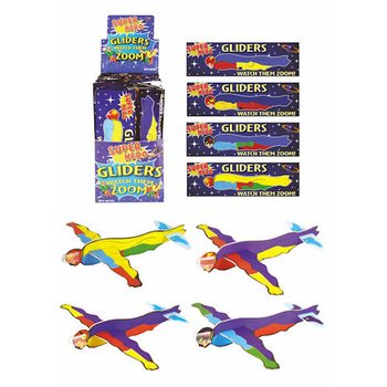 FIGHTER GLIDERS 泡沫拼装滑翔飞机 – 模型：超级英雄展示盒装 (48支装)