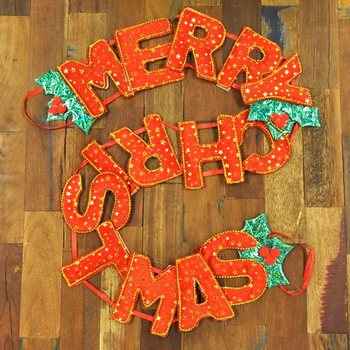 豪华“Merry Christmas”圣诞拉旗 (6件)