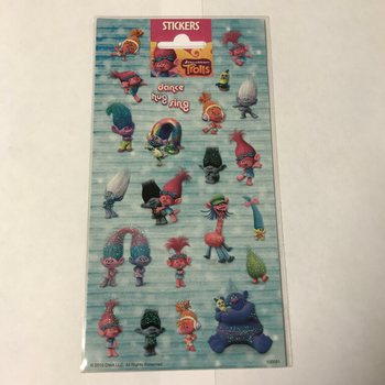 魔发精灵贴纸: TROLLS, 尺寸 20 x 10 厘米 (10张)