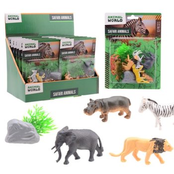 ANIMAL WORLD - 游猎动物玩偶套装 10件装 插卡包装 - 展示盒装 (12张)