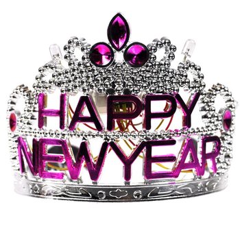 带有照明的 HAPPY NEW YEAR 王冠（10件装）