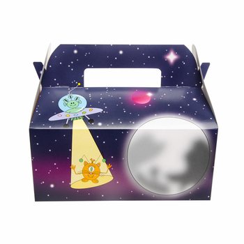太空主题儿童套餐打包纸盒 - 22.5 x 12 x 9.5 厘米 (24个装)