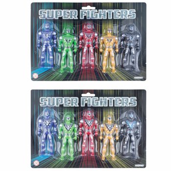 SUPER FIGHTERS - 5个动作玩偶套装（6件装）