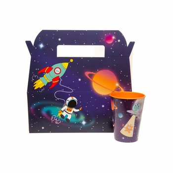太空主题儿童套餐打包纸盒 - 22.5 x 12 x 9.5 厘米 (24个装)