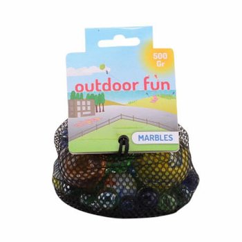 OUTDOOR FUN - 束口袋装玻璃弹珠，500克 (6件装)