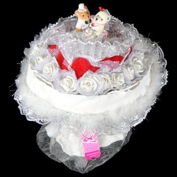 大号小熊婚礼花束