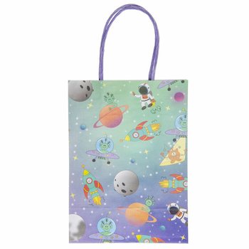 太空主题纸质礼品袋 - 12个装