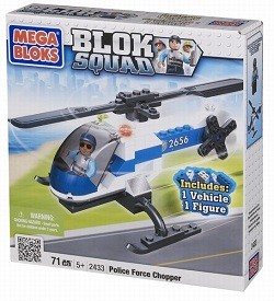 美高 MEGABLOKS BLOK SQUAD 警用直升机积木 - 2433 (1个)