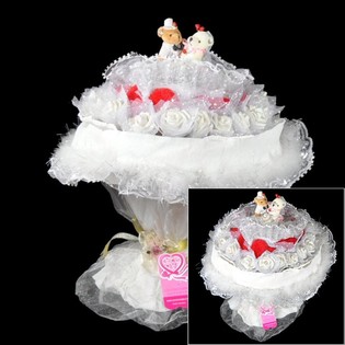 大号小熊婚礼花束