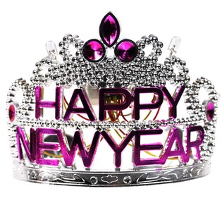 带有照明的 HAPPY NEW YEAR 王冠（10件装）